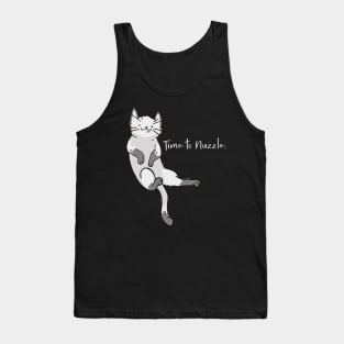 Time to Nuzzle cute adorable doodle cat t-shirt Tank Top